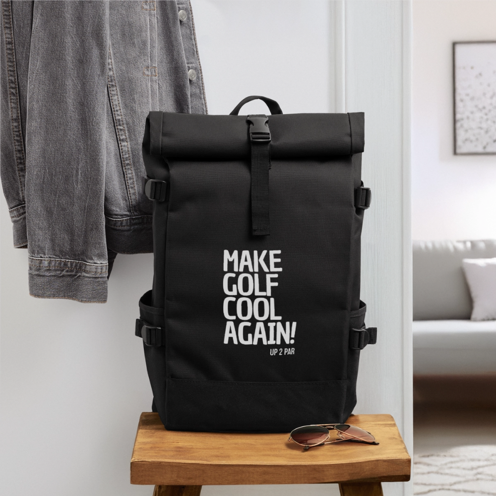 Rolltop Rucksack COOL AGAIN - Schwarz