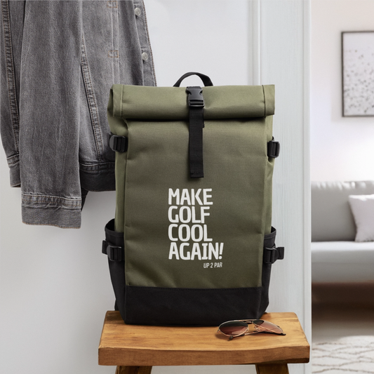 Rolltop Rucksack COOL AGAIN - Olive/Schwarz