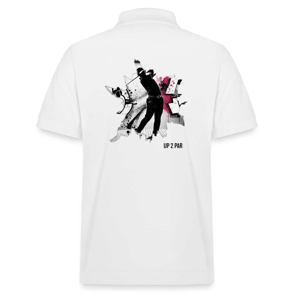 UNISEX BIO Golf Polo-Shirt Splashswing white - Weiß