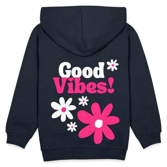 Kids Hoodie Flower - Navy