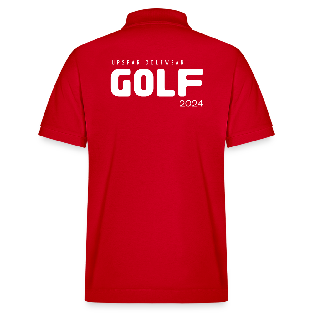 Herren BIO Golf Polo-Shirt - Rot