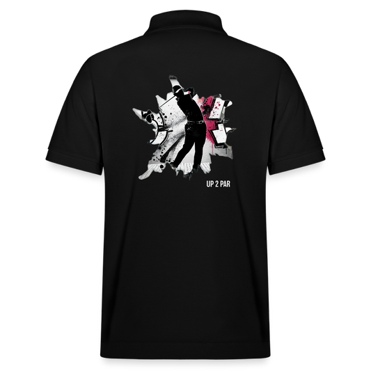 UNISEX BIO Golf Polo-Shirt Splashswing black - Schwarz
