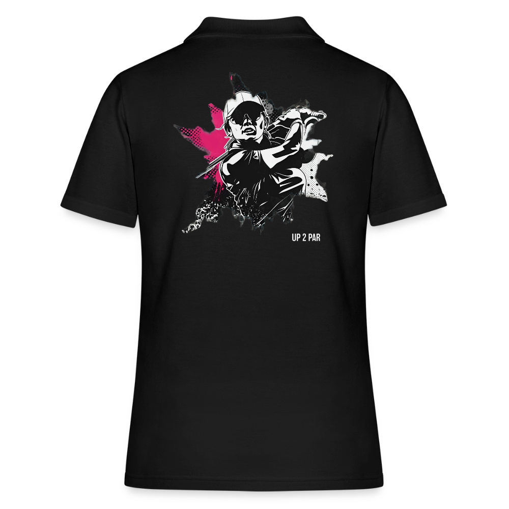Golf Polo Shirt Damen - TEST 2 schwarz - Schwarz