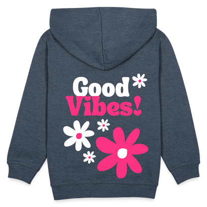 Kids Hoodie Flower - Jeansblau