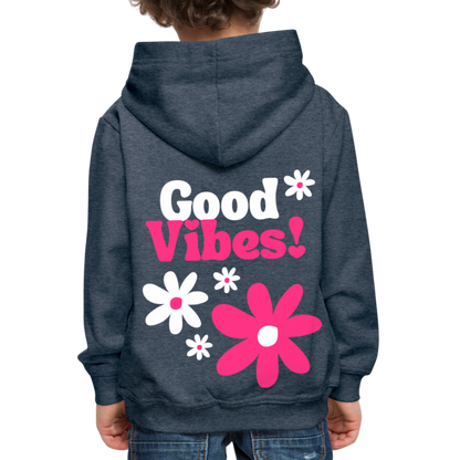 Kids Hoodie Flower - Jeansblau