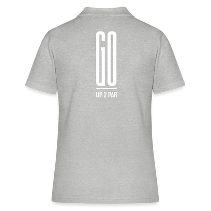 Damen Polo Shirt - GO - Grau meliert