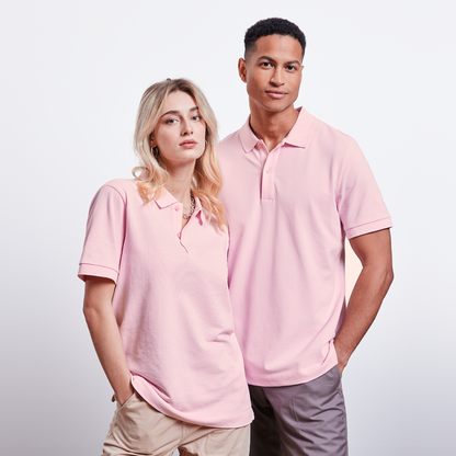 UNISEX BIO Golf Polo-Shirt - Hellrosa