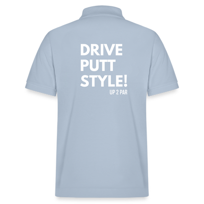 UNISEX BIO Golf Polo-Shirt - sky Blue