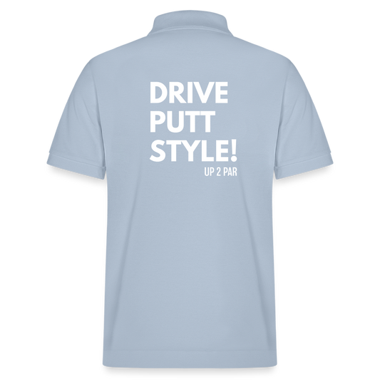 UNISEX BIO Golf Polo-Shirt - sky Blue