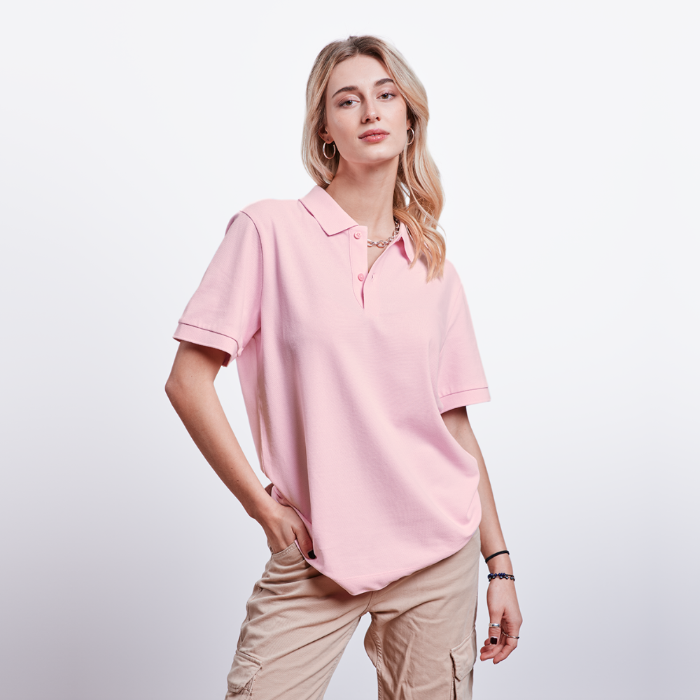 UNISEX BIO Golf Polo-Shirt - Hellrosa