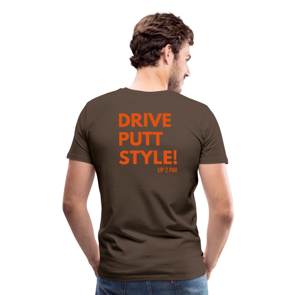 Golf T-Shirt Herren - STYLE - Edelbraun