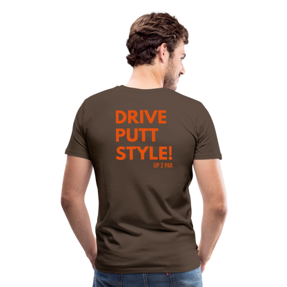 Golf T-Shirt Herren - STYLE - Edelbraun