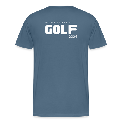 Golf T-Shirt Herren - GOLF - Blaugrau