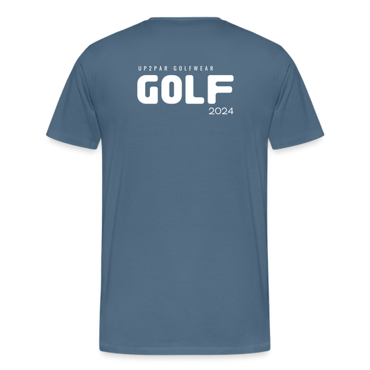 Golf T-Shirt Herren - GOLF - Blaugrau