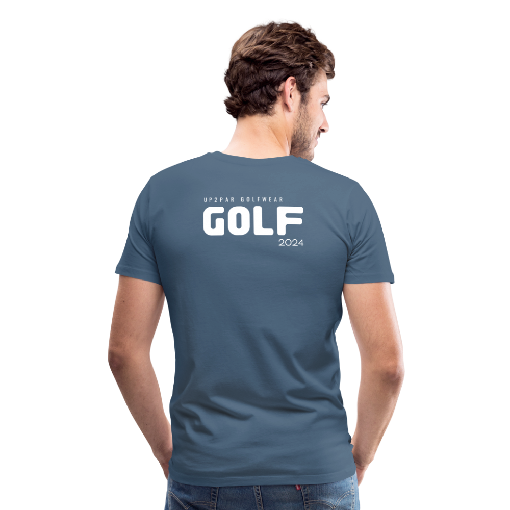 Golf T-Shirt Herren - GOLF - Blaugrau