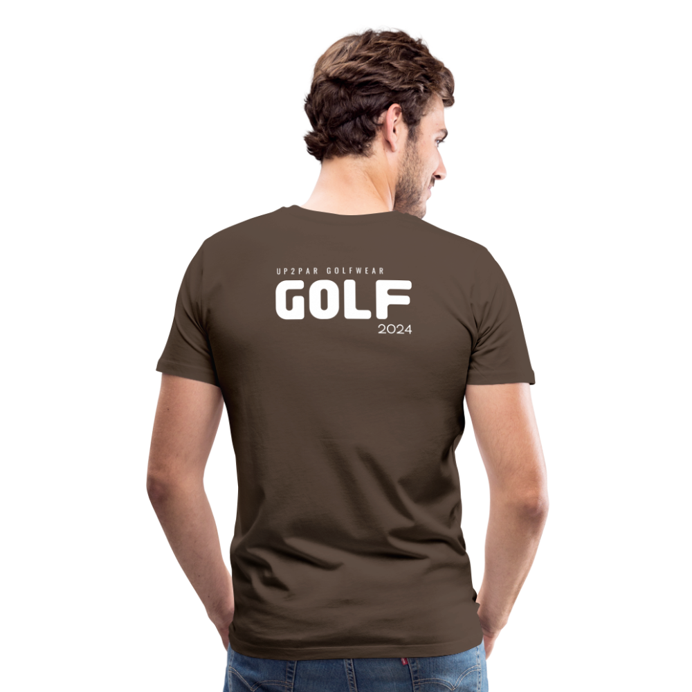 Golf T-Shirt Herren - GOLF - Edelbraun