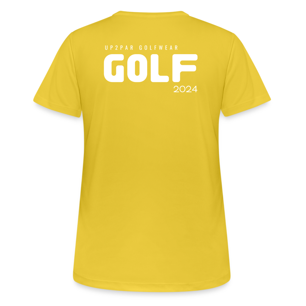 Golf T-Shirt Damen  atmungsaktiv - GOLF - Sonnengelb