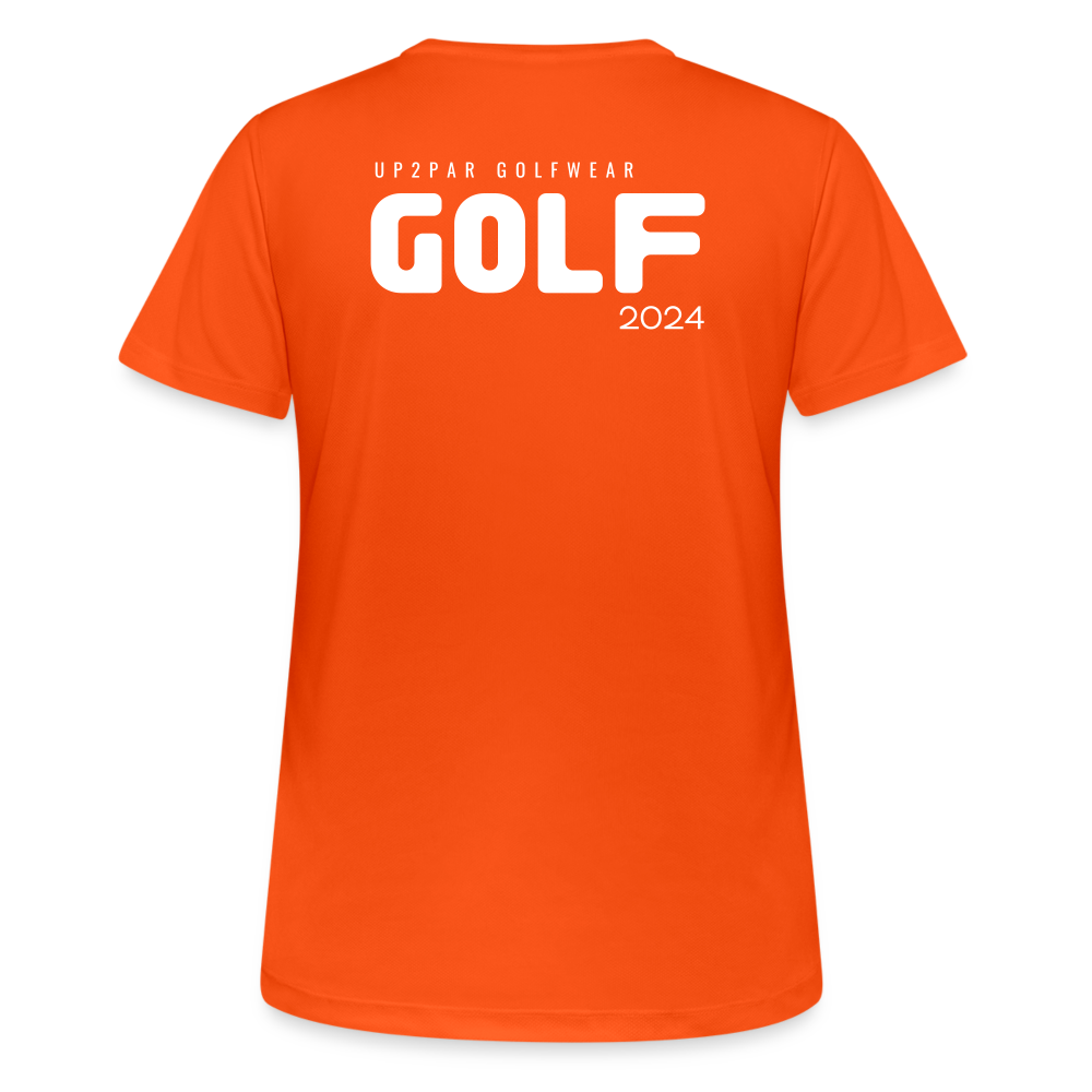 Golf T-Shirt Damen  atmungsaktiv - GOLF - Neonorange