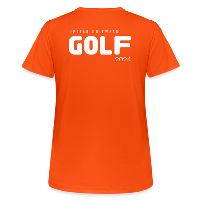 Golf T-Shirt Damen  atmungsaktiv - GOLF - Neonorange