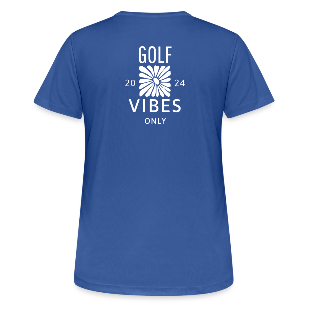 Golf T-Shirt Damen  atmungsaktiv - VIBES - Royalblau