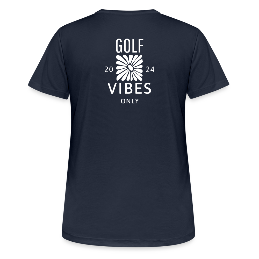 Golf T-Shirt Damen  atmungsaktiv - VIBES - Dunkelnavy