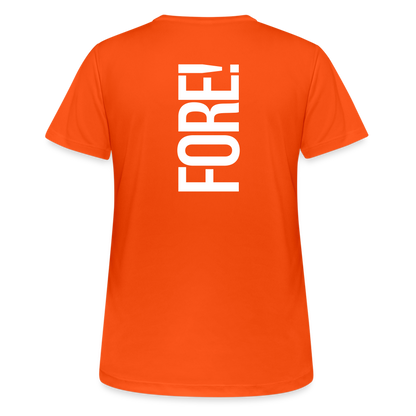 Golf T-Shirt Damen  atmungsaktiv - FORE - Neonorange