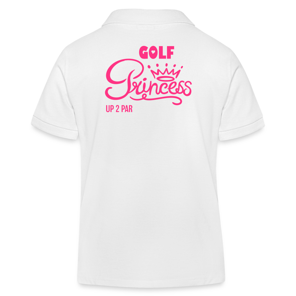 Kinder Bio Golf Polo - Shirt - PRINCESS - Weiß