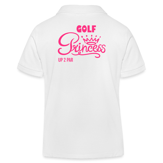 Kinder Bio Golf Polo - Shirt - PRINCESS - Weiß