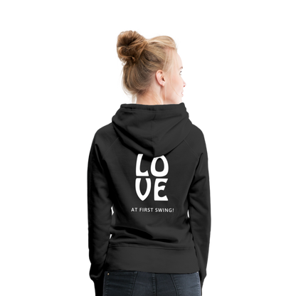 Golf Hoodie Damen - Love - Schwarz