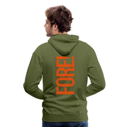 Golf Hoodie Herren - FORE - Olivgrün